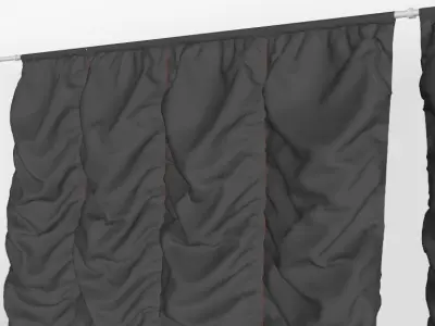 Marvelous Designer and 3DS Max Curtains01 Bigger Free 3D model