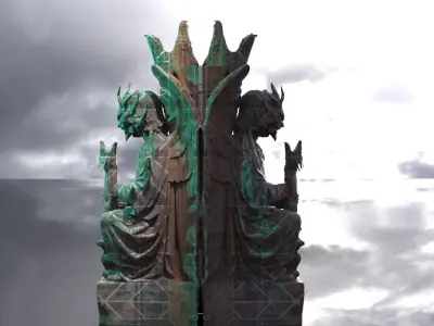 Dantes serpent Stone  3D model