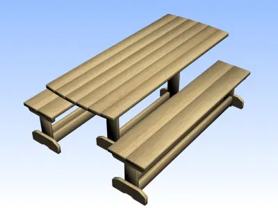 OUTDOOR FURNITURE 09 Low-poly 3D model