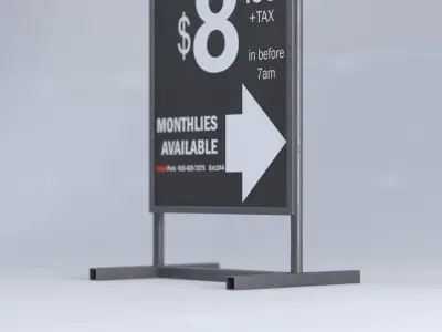 Toronto Parking Signage 01 3D model