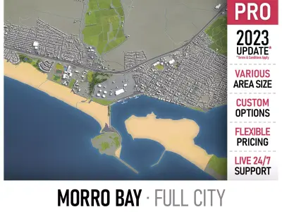 Morro Bay  Low-poly 3D model