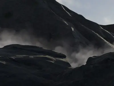 Smoke Pack Footage and Smoke Shader for Blender Low-poly 3D model