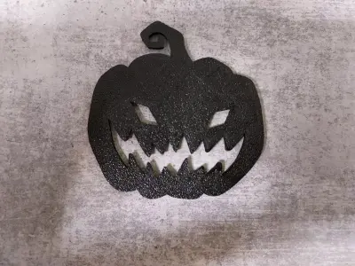 Grim Pumpkin Window Silhouette STL  3D print model
