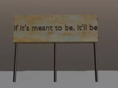 Post-Apocalyptic Street Sign Free low-poly 3D model