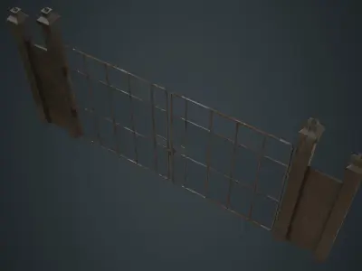 Gate 2B Low-poly 3D model