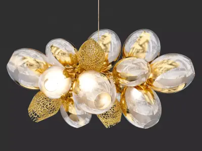 Chanceux Brushed Chandelier 3D model