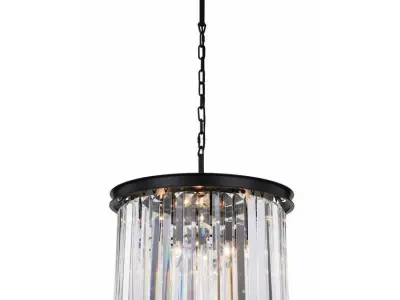 Yazmin Light Crystal Drum Chandelier 3D model