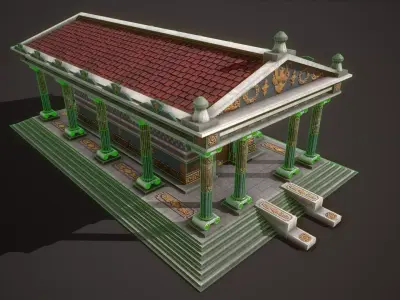 Temple Artemis Low-poly 3D model