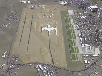 Urumqi - Airport - URC Low-poly 3D model