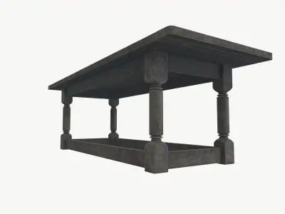 Medieval table Low-poly 3D model