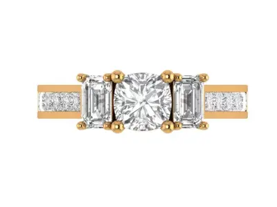 Cushion Engagement Ring 3D print model purchase