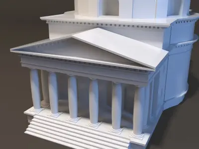 Neoclassical st Alexander Church Miniature 3D print model