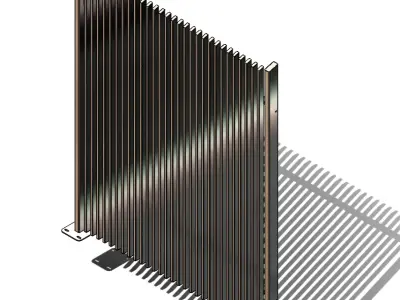 Steel pipe railing 3D model