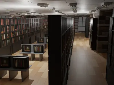 Book Store Low-poly 3D model