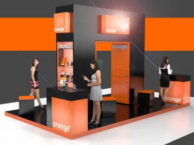 Ultimate exhibition display stand for events 3D Model Pack