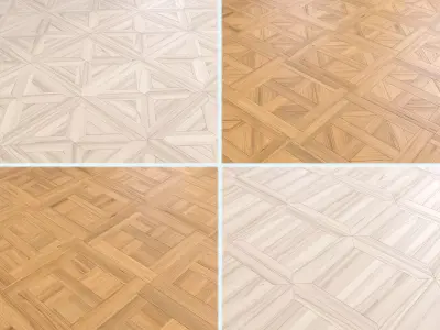 Parquet - Laminate - Wooden floor 4 in 1 Low-poly 3D model