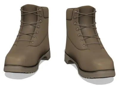 Sci-fi Cyborg Combat Work Boots Low-poly 3D model