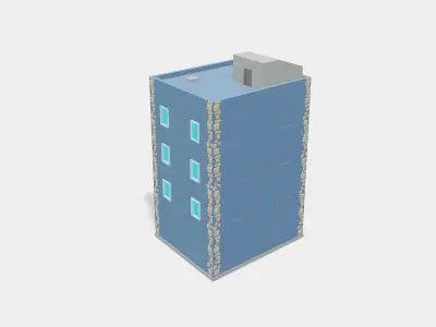 Low Poly Apartment Low-poly 3D model