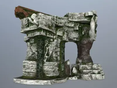 old temple  Low-poly 3D model order