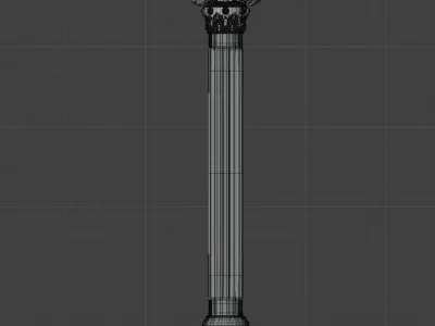 Stylized Corinthian Column 3D Model Game Ready Blender FBX Low-poly 3D model