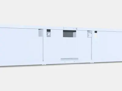 BESTA TV bench with drawers and door 3 Low-poly 3D model