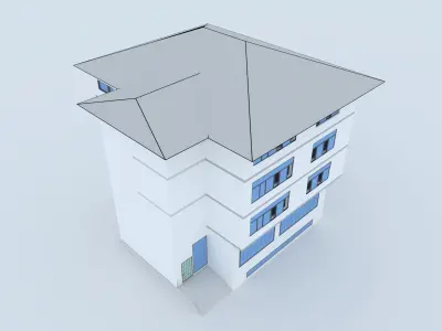 Modern building  3D  3D model