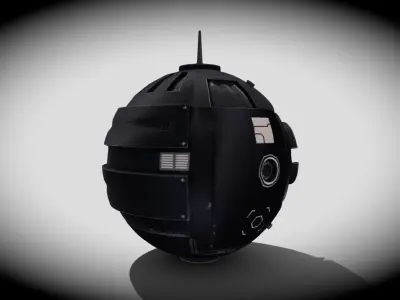 Sci-fi Spy Drone Low-poly 3D model