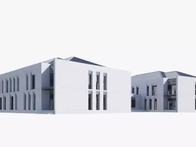 school Low-poly 3D model