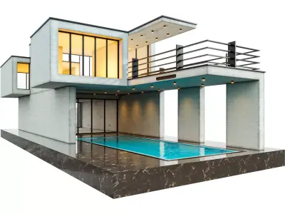 Modern Duplex Villa vol02 3D model
