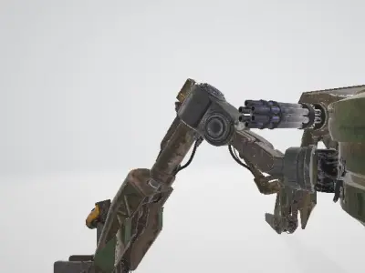 Spider robot Low-poly 3D model