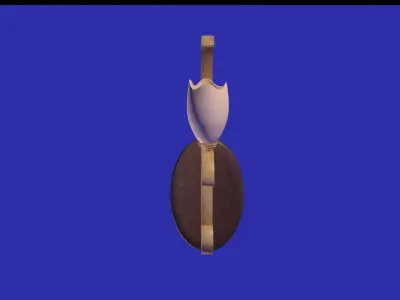 Wooden refinemented wall light 3D model