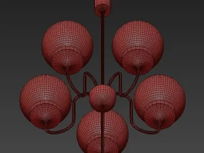 2 Swiss Brass Chandeliers 3D model