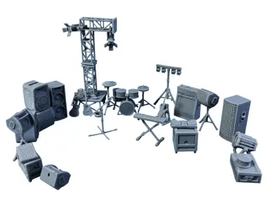 Music Stage 3D print model