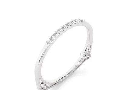 Light Minimalist Diamond Ring 3D print model