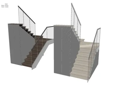 Modern Staircase Collection 3D Models 3D model