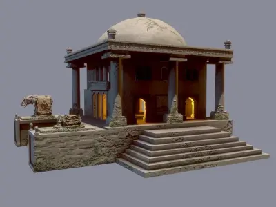 India Temple 3D model
