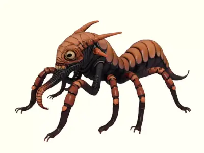Alien Centipede 3D print model