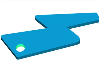 Lightning Bolt Keychain 3D Print Model 3D print model