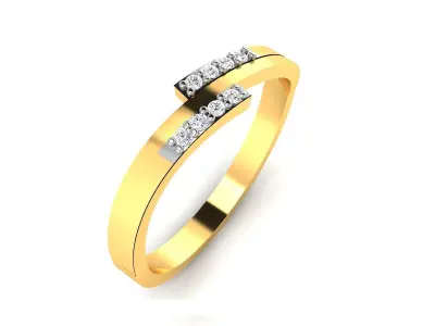 Diamond Ring For Women 3d Print Model 3D print model 19