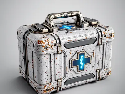 PBR Sci-Fi Medkit Mega Pack 27 Models - FBX  GLB Included Low-poly 3D model