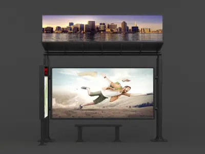 Bus Shelter 3D model