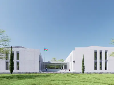 school Low-poly 3D model