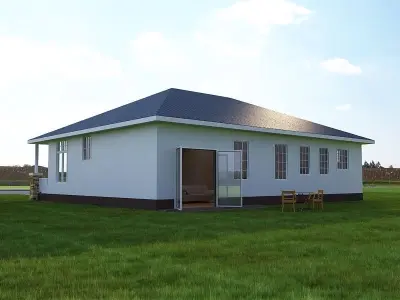 Family house 3D model 3