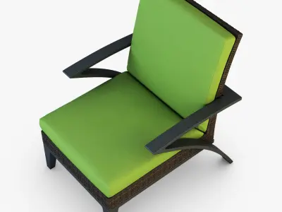 Rexus armchair brown 3D model