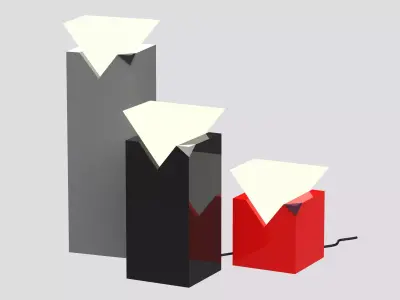 Collection of table lamps 3D model