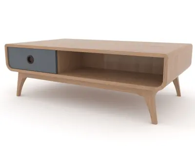 Modern Scandinavian Coffee Table Rectangular Morris 3D model