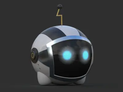 Character Cartoon Ball Robot 3D model