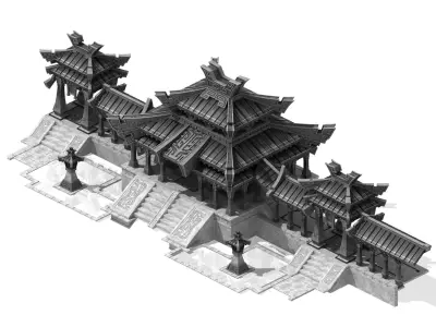 Xiqiao City Palace - Main Hall 3D model