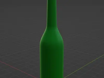 Glass bottle Free low-poly 3D model
