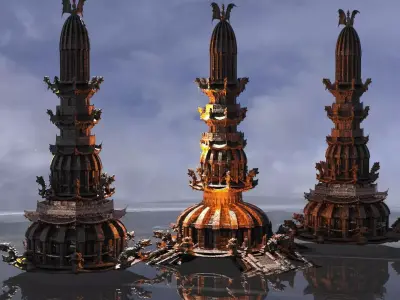 Babylon military tower 2 3D model